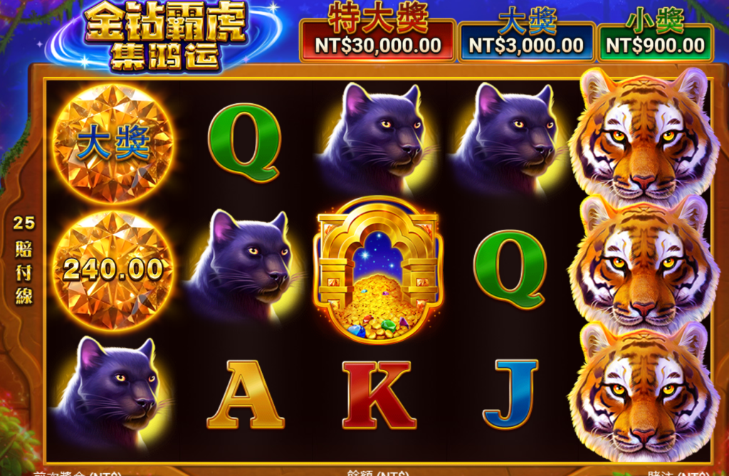BNG電子－金鑽霸虎-集鴻運遊戲介紹
