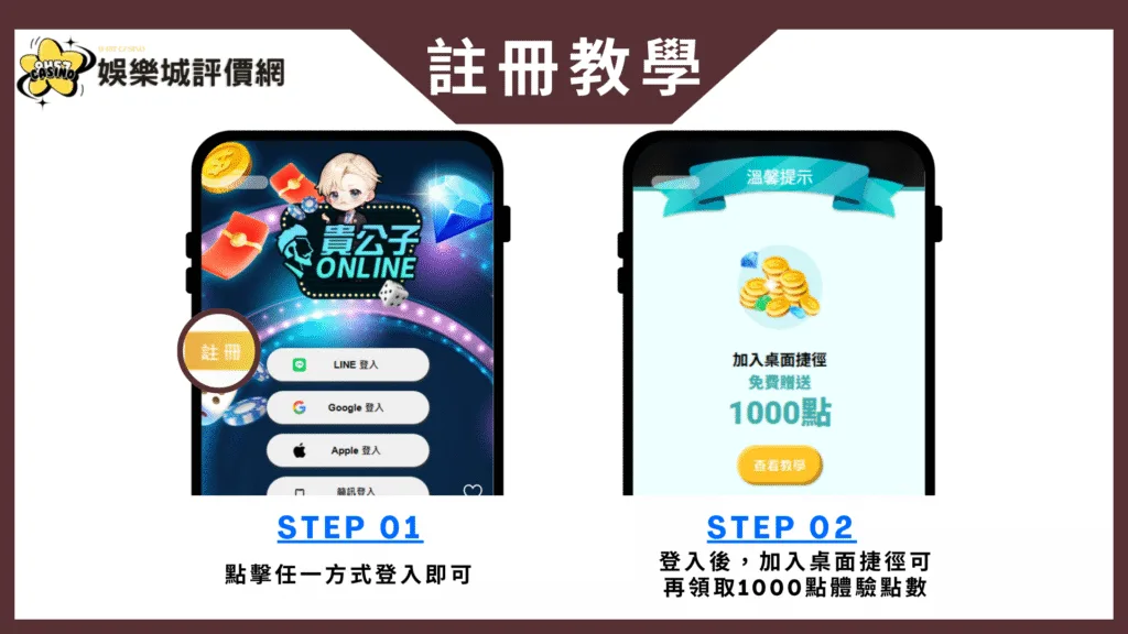 貴公子ONLINE娛樂城註冊教學