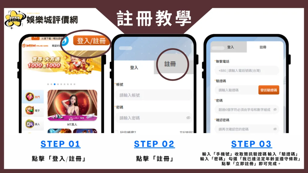 MBM娛樂城註冊教學