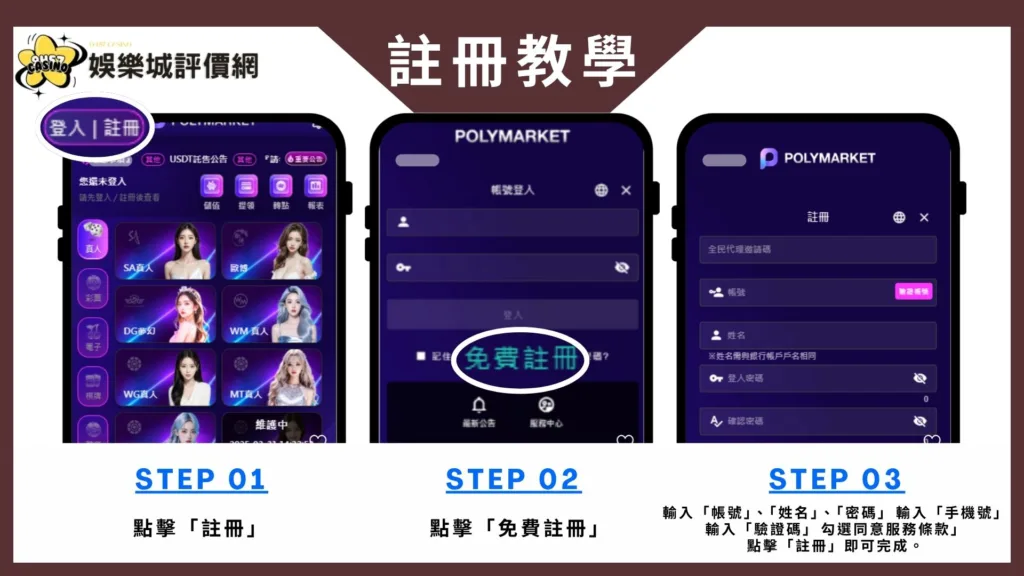 Poly娛樂城-註冊教學