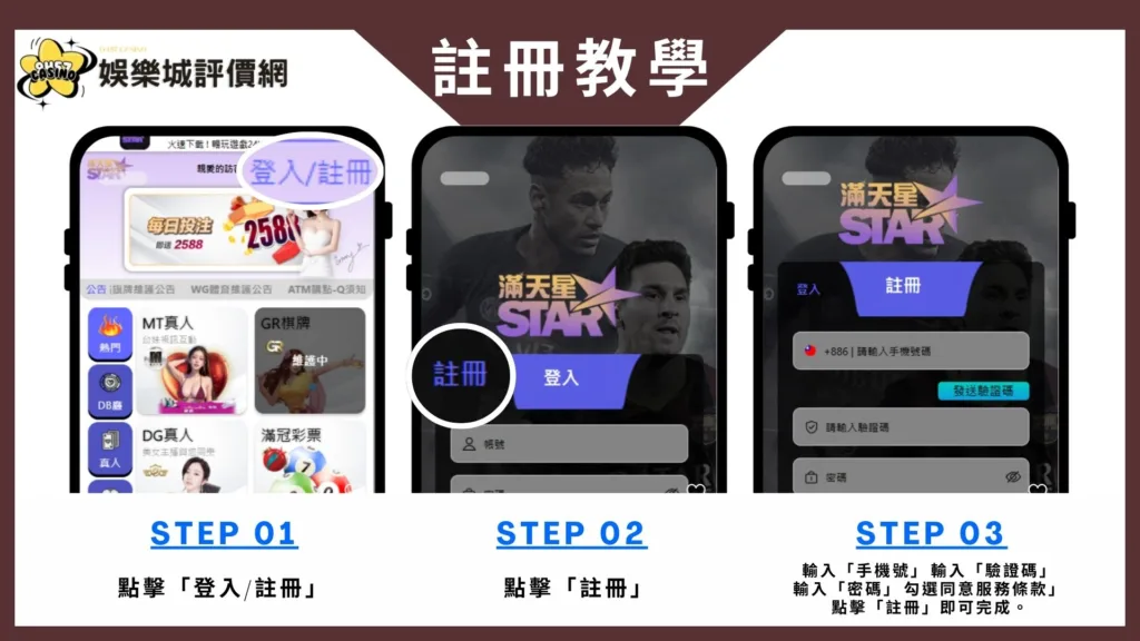 滿天星娛樂城評價:活動好康還是套路?誠意滿滿還是風險潛藏? 8 滿天星娛樂城-註冊教學